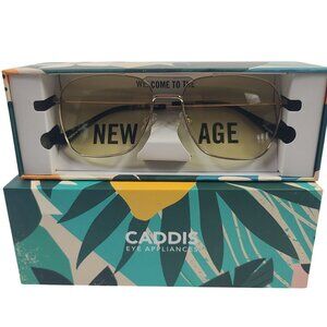 Caddis Hooper 1.50 Readers Progressive Gold Aviator Glasses With Yellow HEVP Len
